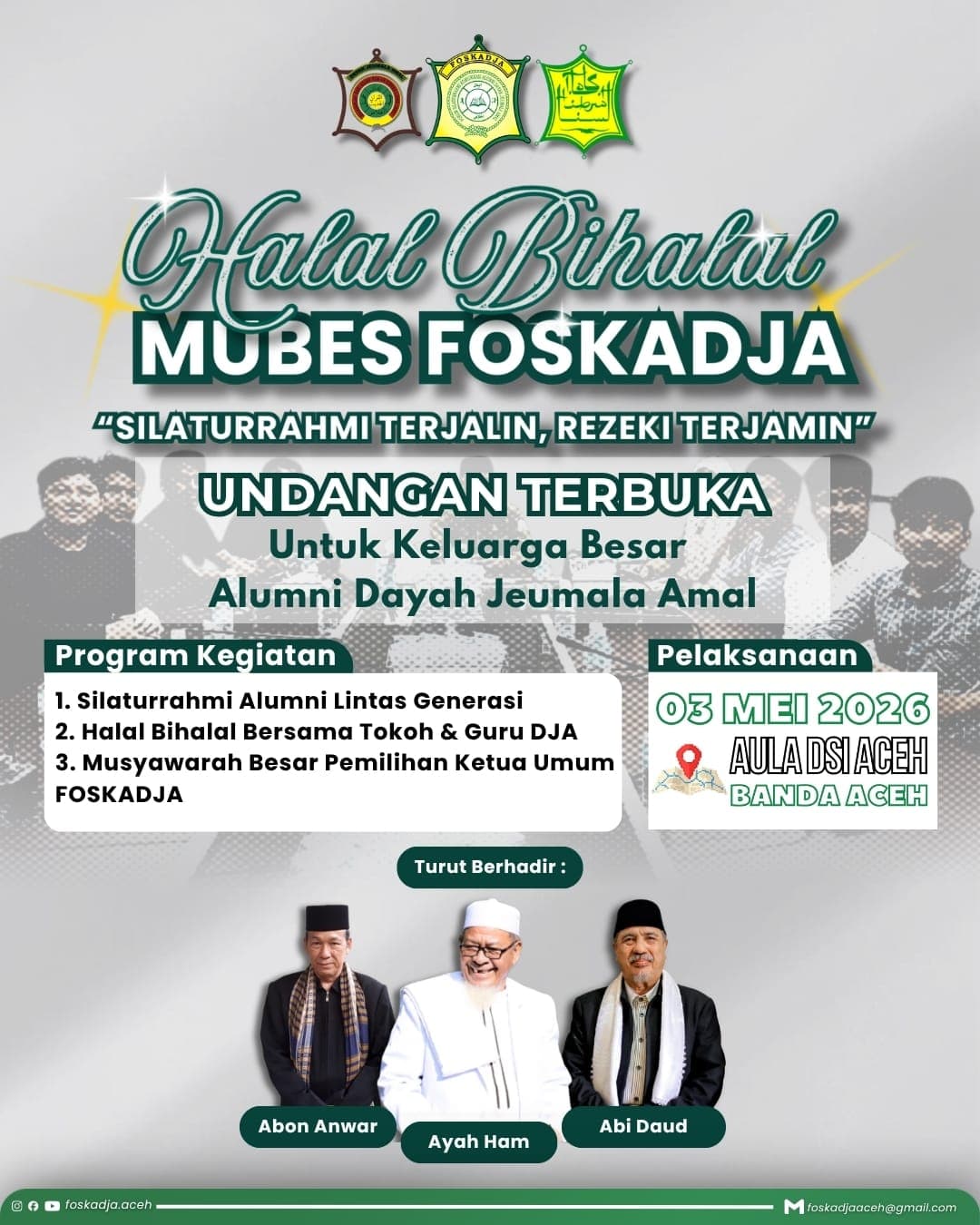 FOSKADJA Gelar Halal Bihalal dan Musyawarah Besar Alumni Dayah Jeumala Amal di Banda Aceh
